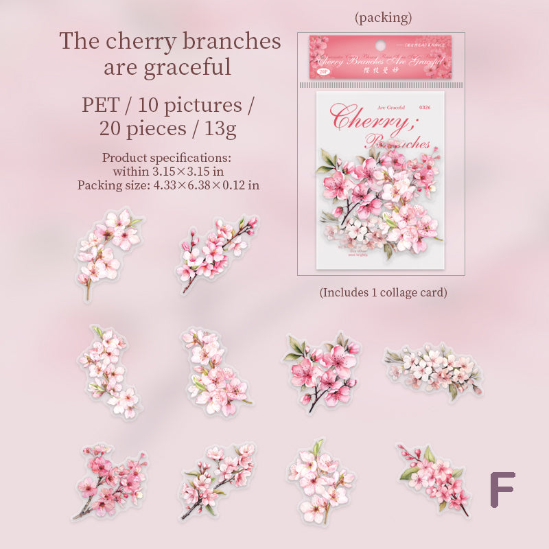 Cherry Blossom Stickers 20pcs