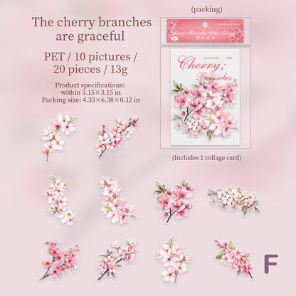 Cherry Blossom Stickers 20pcs