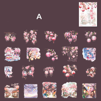 Cherry Blossoms Are in Bloom Stickers 20pcs