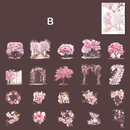 Cherry Blossoms Are in Bloom Stickers 20pcs