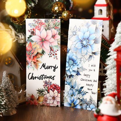 Christmas Flower Stickers 10pcs