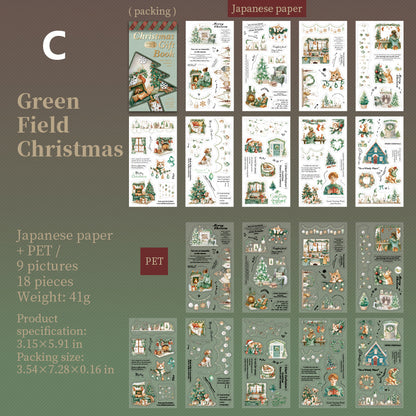 Christmas Gift Book Sticker 18pcs