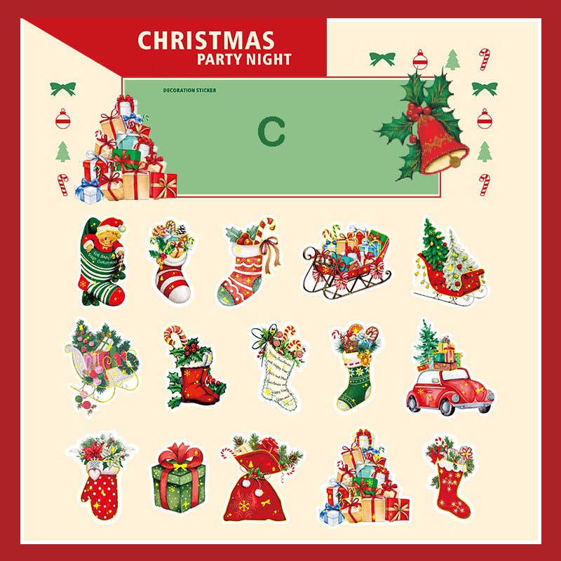 Christmas Party Night Stickers 30pcs
