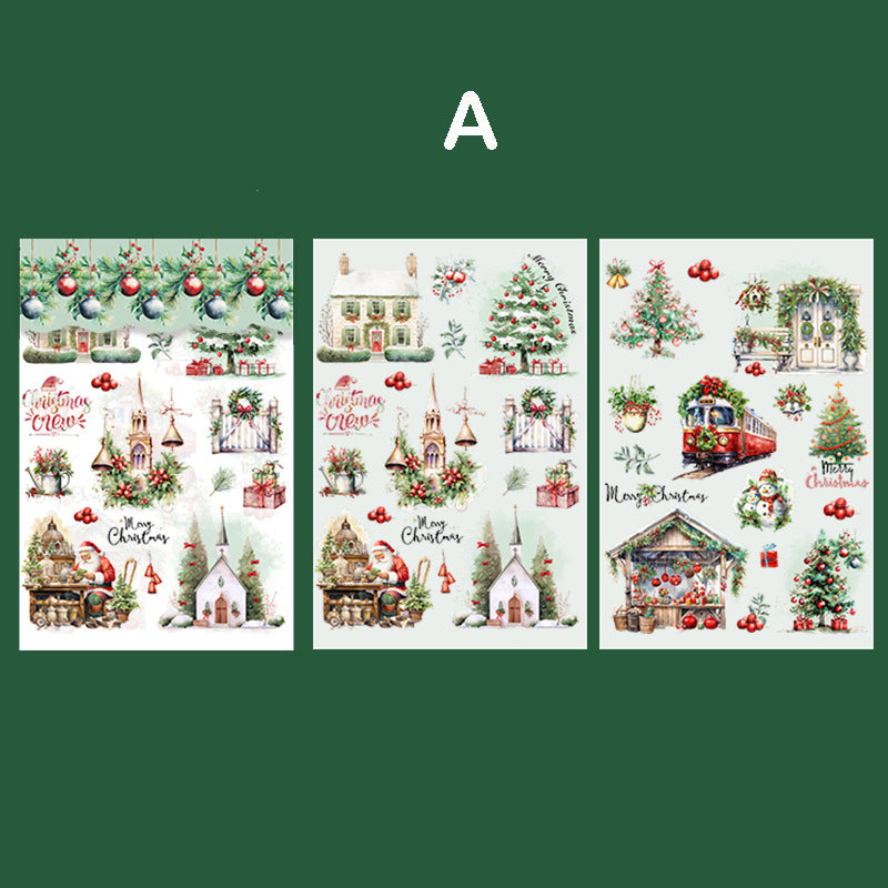 Christmas Party Rub-on Sticker 2pcs