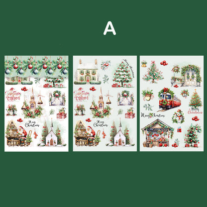 Christmas Party Rub-on Sticker 2pcs