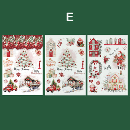 Christmas Party Rub-on Sticker 2pcs