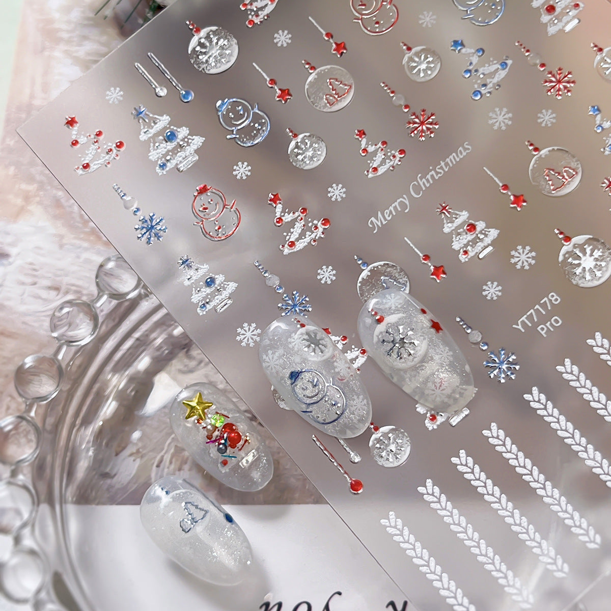 Christmas Snowball Mini Stickers