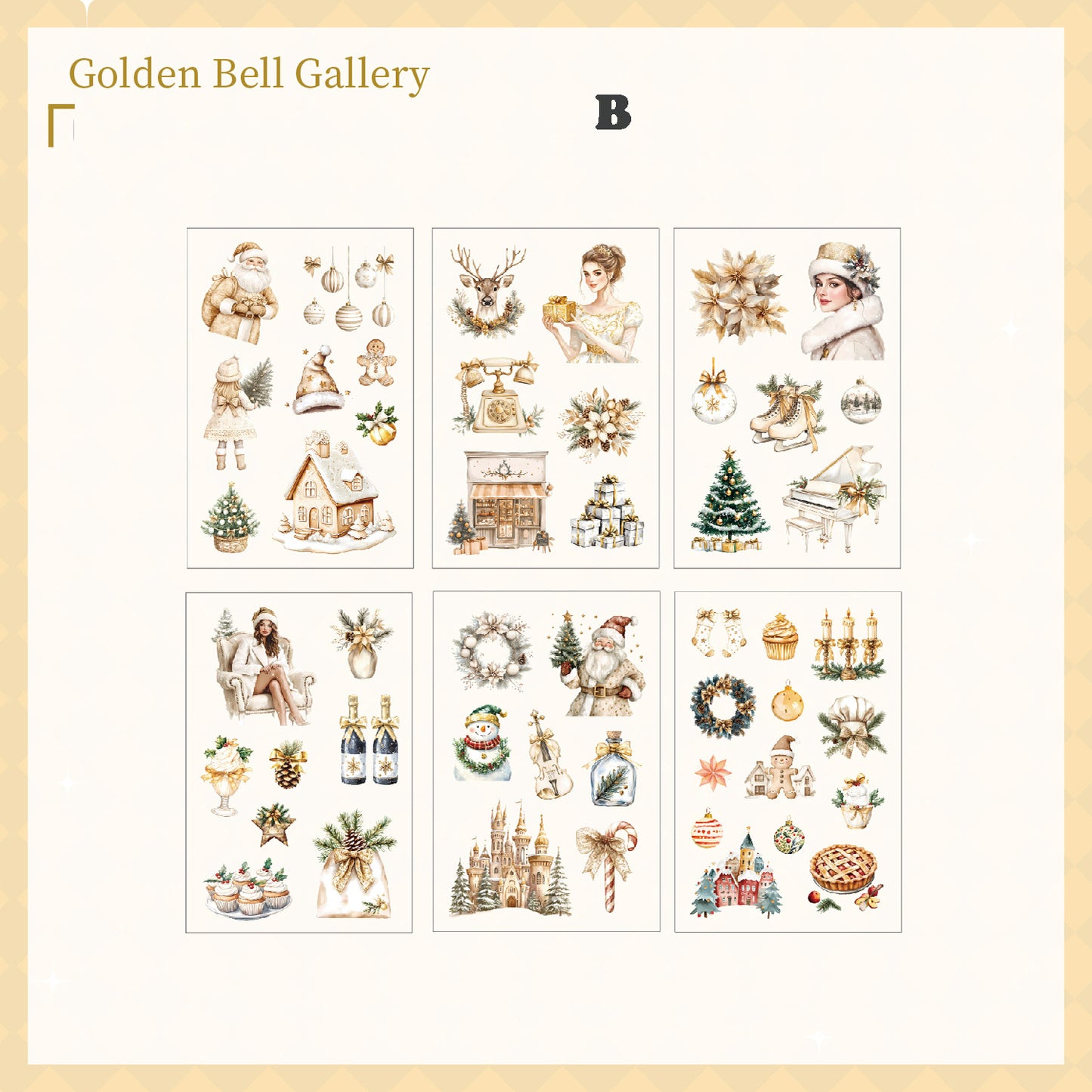Christmas Sticker 6pcs