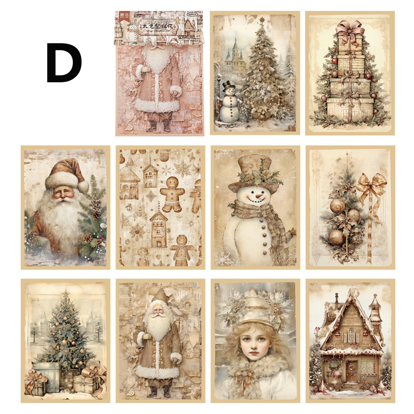 Christmas Theme Paper 20pcs