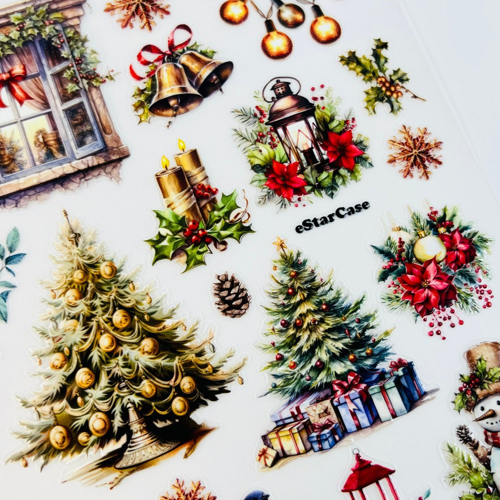 Christmas Embossed Sticker 1pcs
