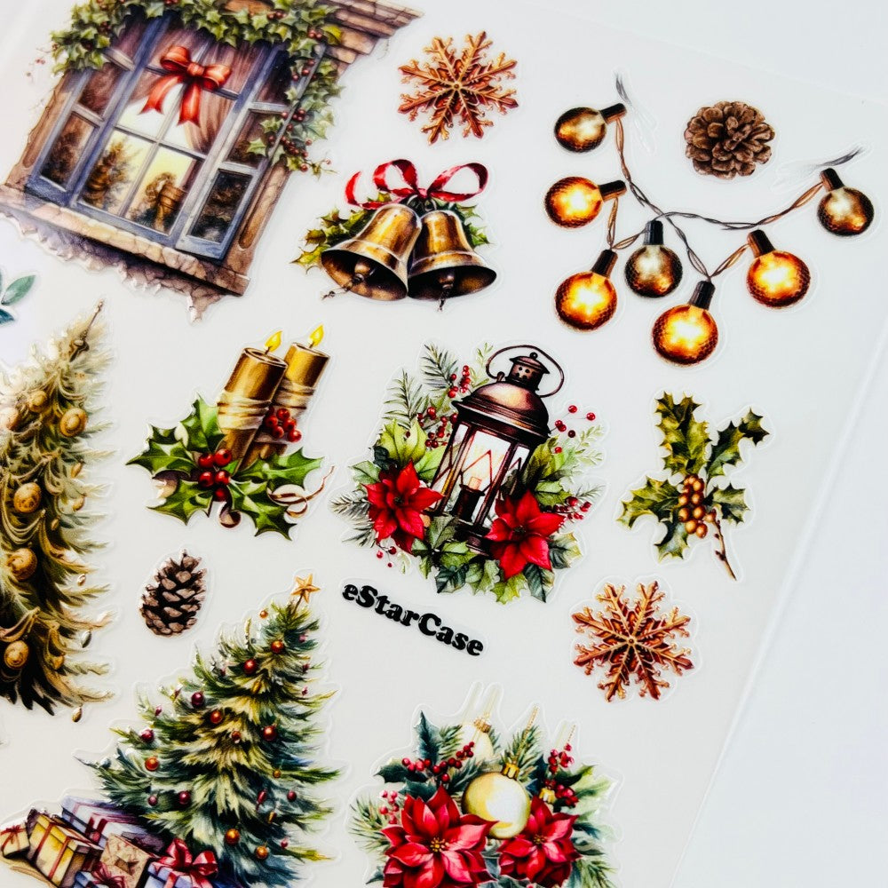 Christmas Embossed Sticker 1pcs