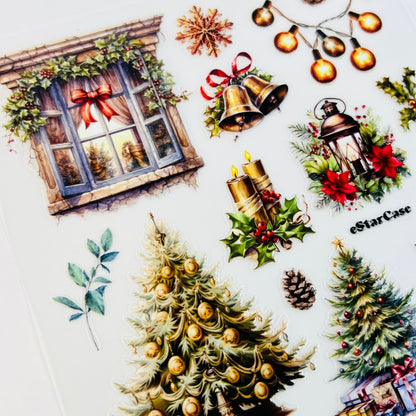 Christmas Embossed Sticker 1pcs