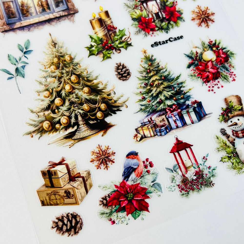 Christmas Embossed Sticker 1pcs
