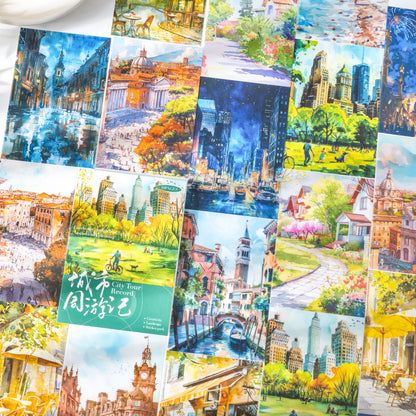 City Tour Record Sticker 10pcs