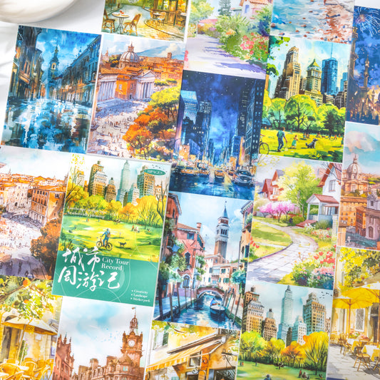 City Tour Record Sticker 10pcs