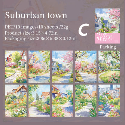City Tour Record Sticker 10pcs