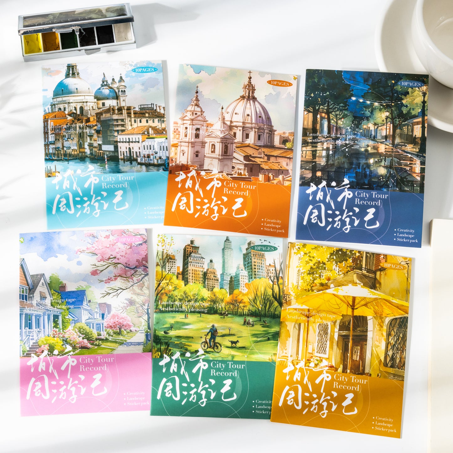 City Tour Record Sticker 10pcs