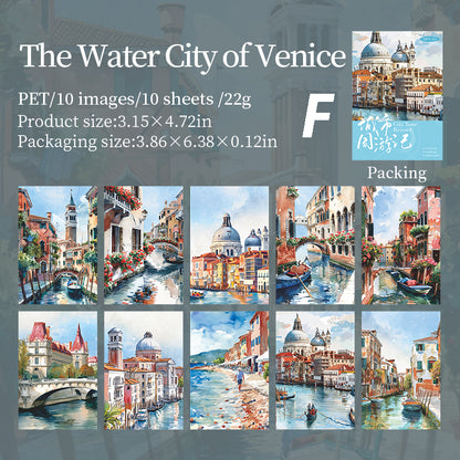 City Tour Record Sticker 10pcs