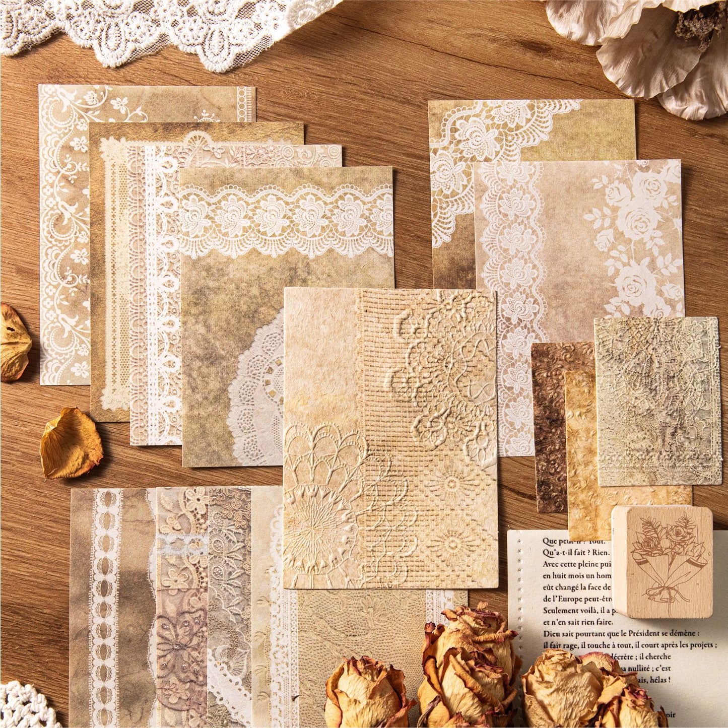 Coffee Color Relief Paper 28pcs