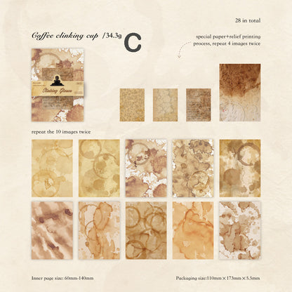 Coffee Color Relief Paper 28pcs