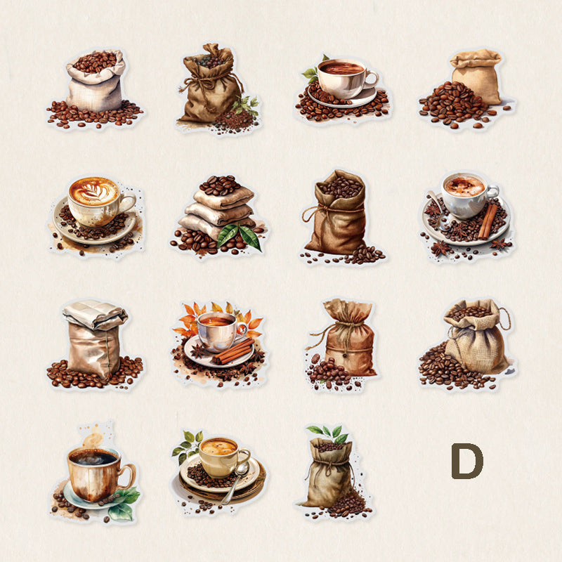 Coffee Diary Theme Stickers 30pcs