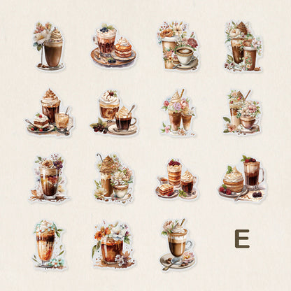 Coffee Diary Theme Stickers 30pcs