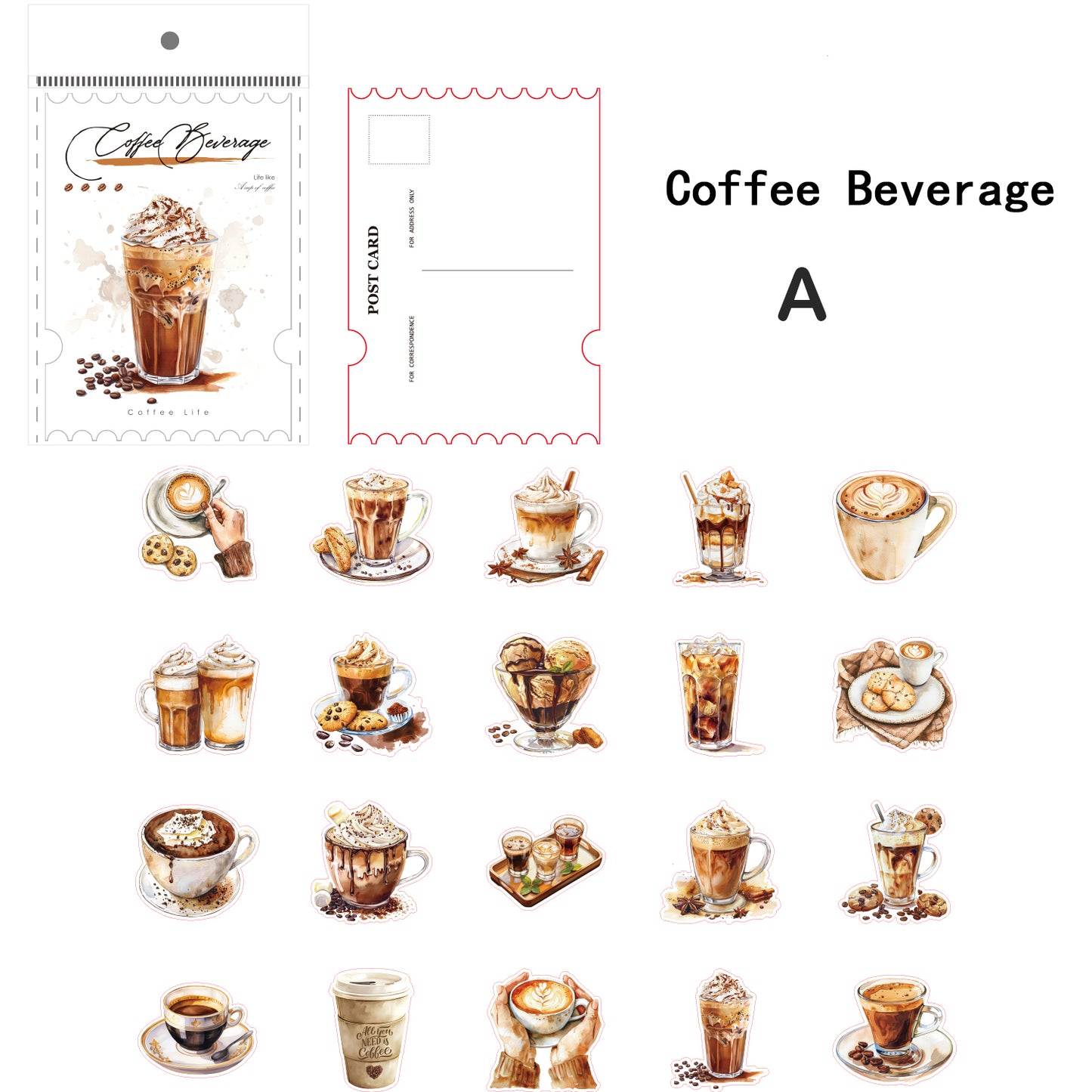Coffee Life Sticker 20pcs