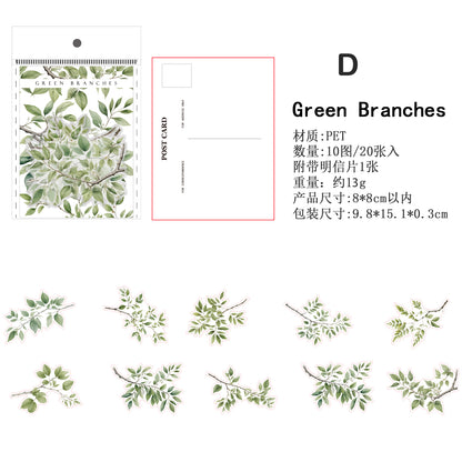 Branches and Leaves Sticker 20pcs