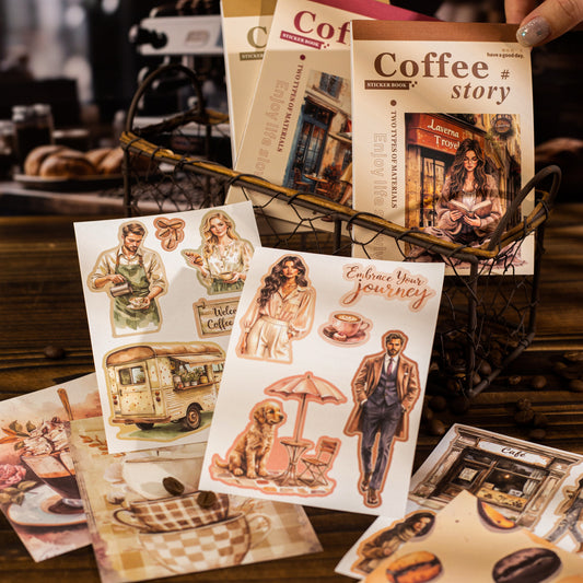 Coffee Story Sticker Book 20pcs