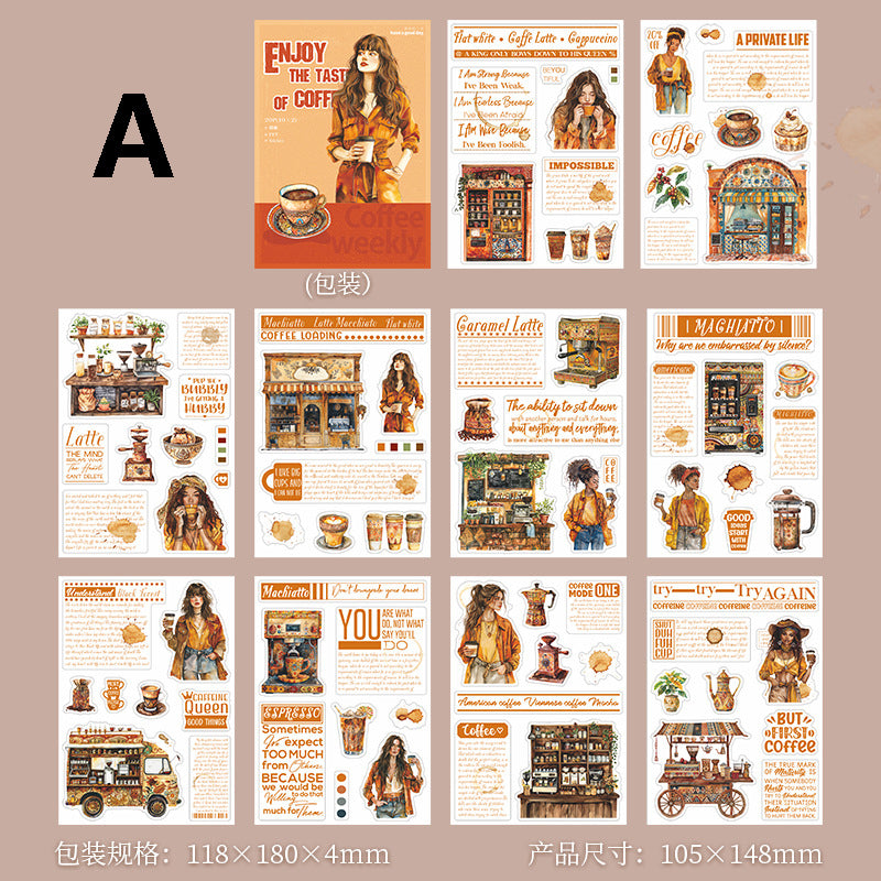 Coffee Weekly Sticker 20pcs