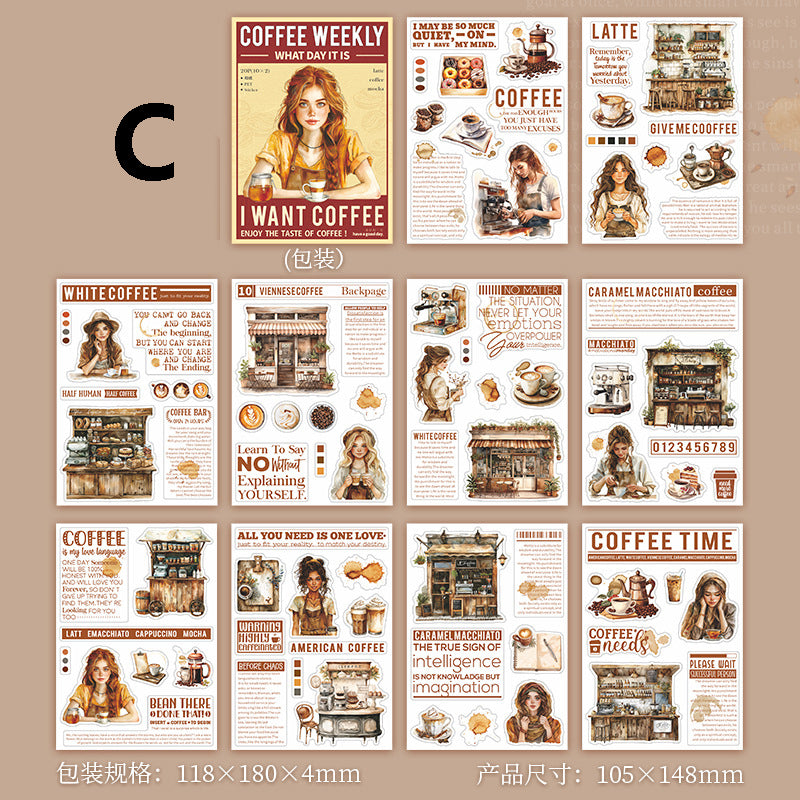 Coffee Weekly Sticker 20pcs