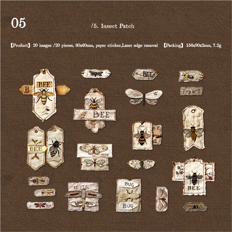 Collection Cloth Tags Stickers 20pcs