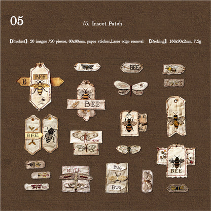 Collection Cloth Tags Stickers 20pcs