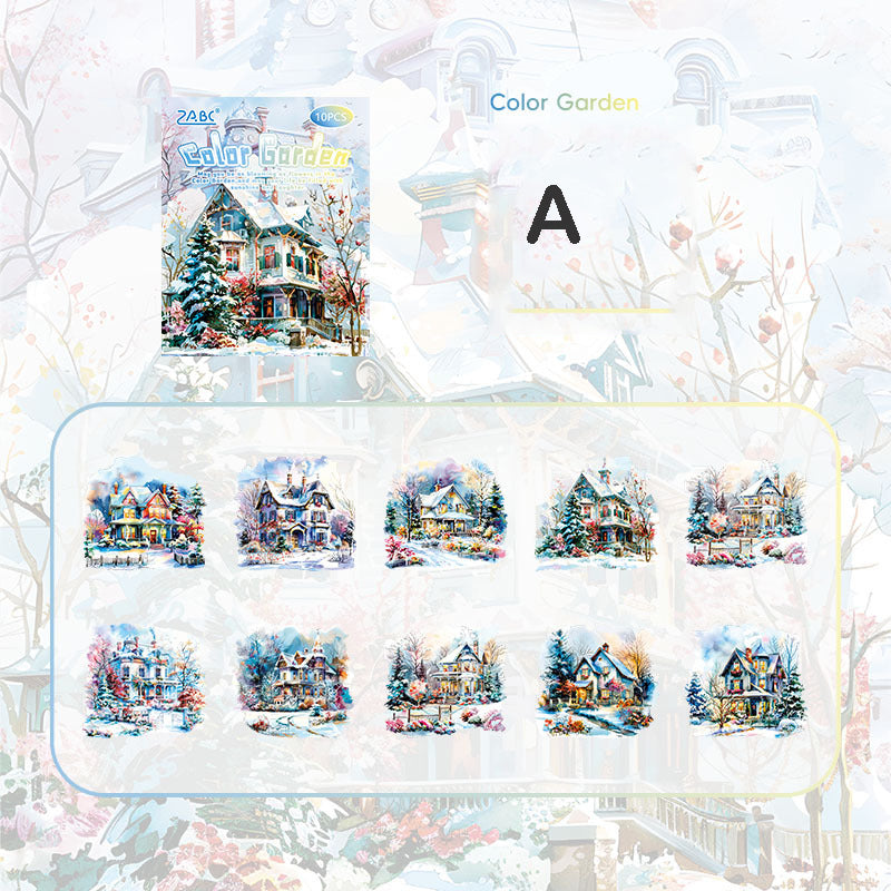 Colorful Dream Garden Stickers 10pcs