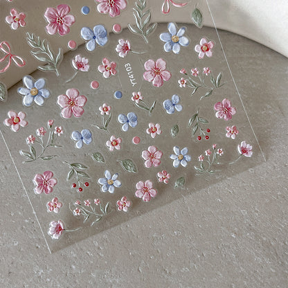 Colorful Flowers Mini Stickers