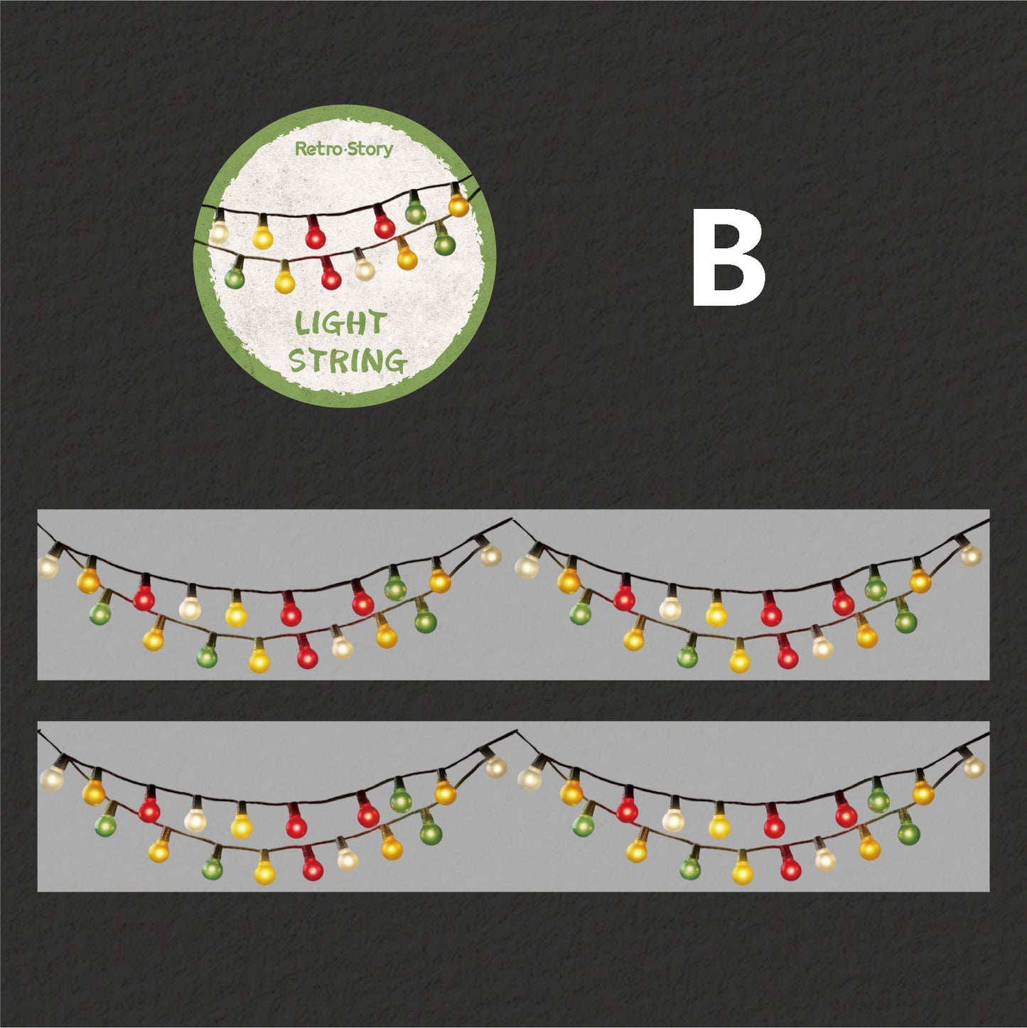 Colorful String Lights Series Tape All Tape