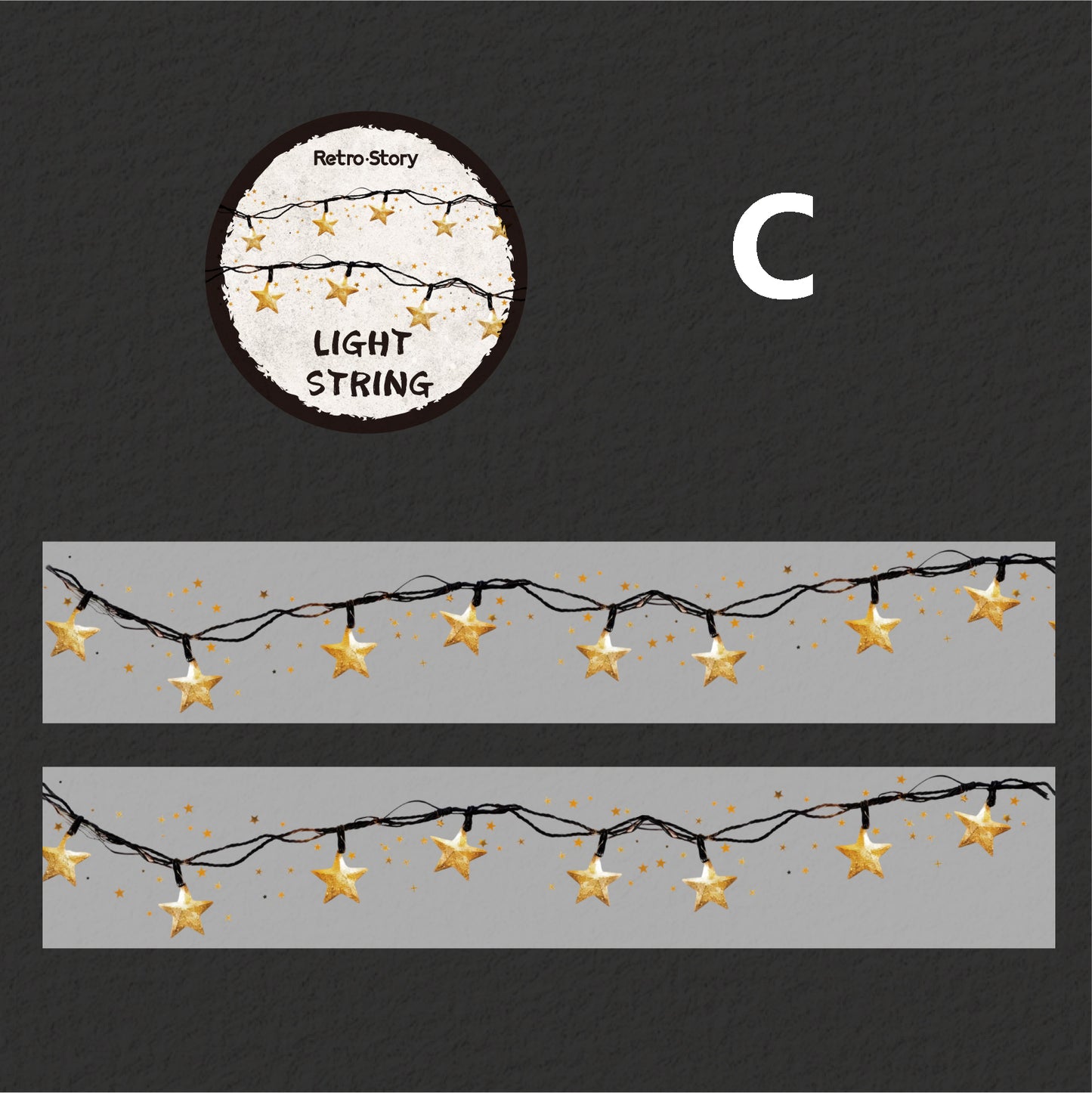 Colorful String Lights Series Tape All Tape