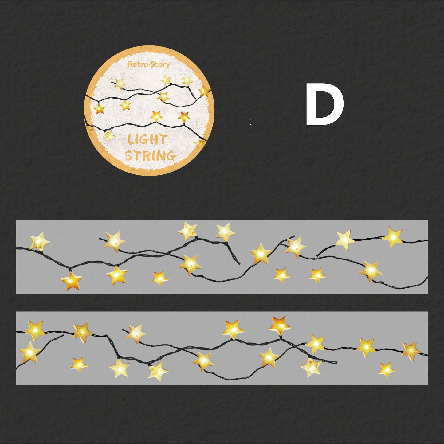 Colorful String Lights Series Tape All Tape