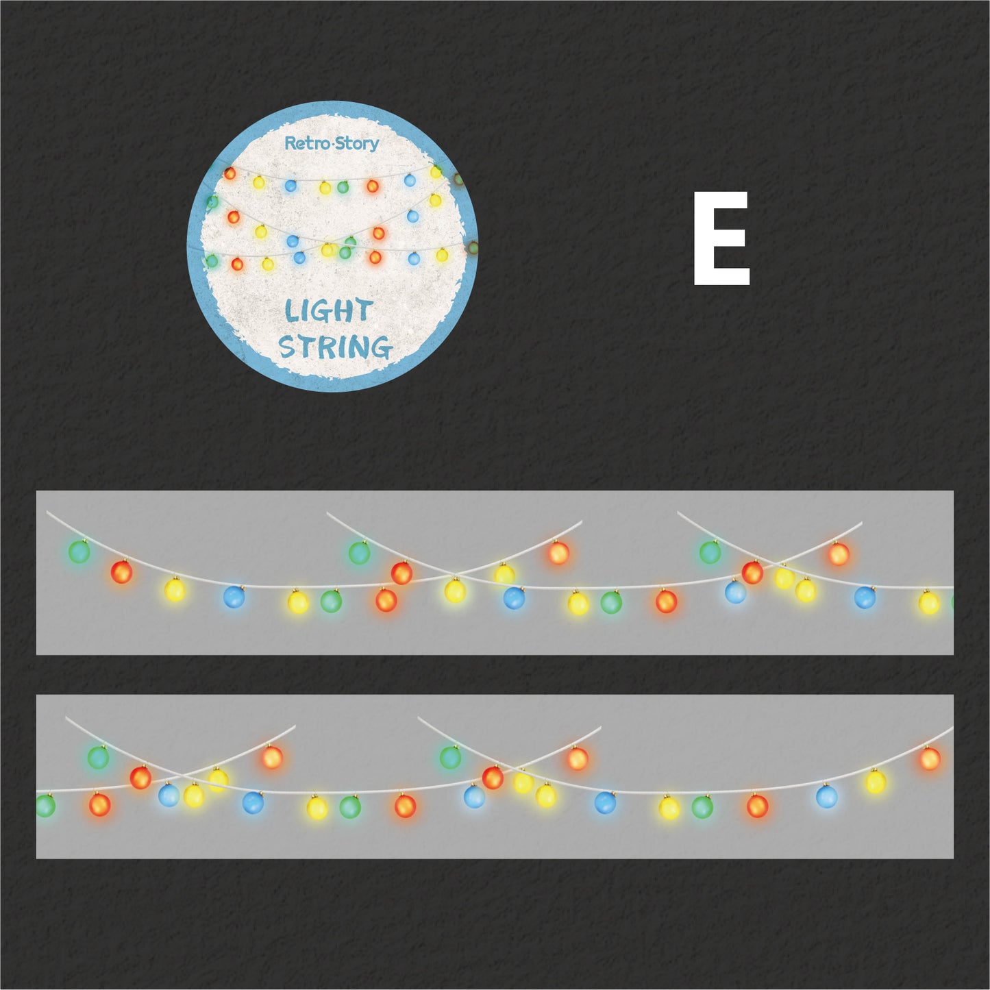 Colorful String Lights Series Tape All Tape