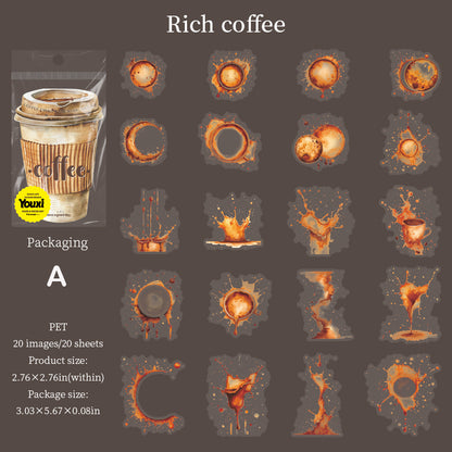 Color of Coffee Sticker 20pcs