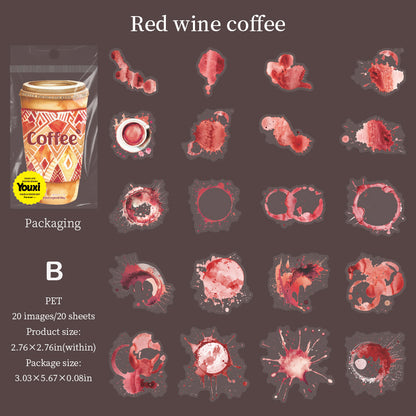 Color of Coffee Sticker 20pcs