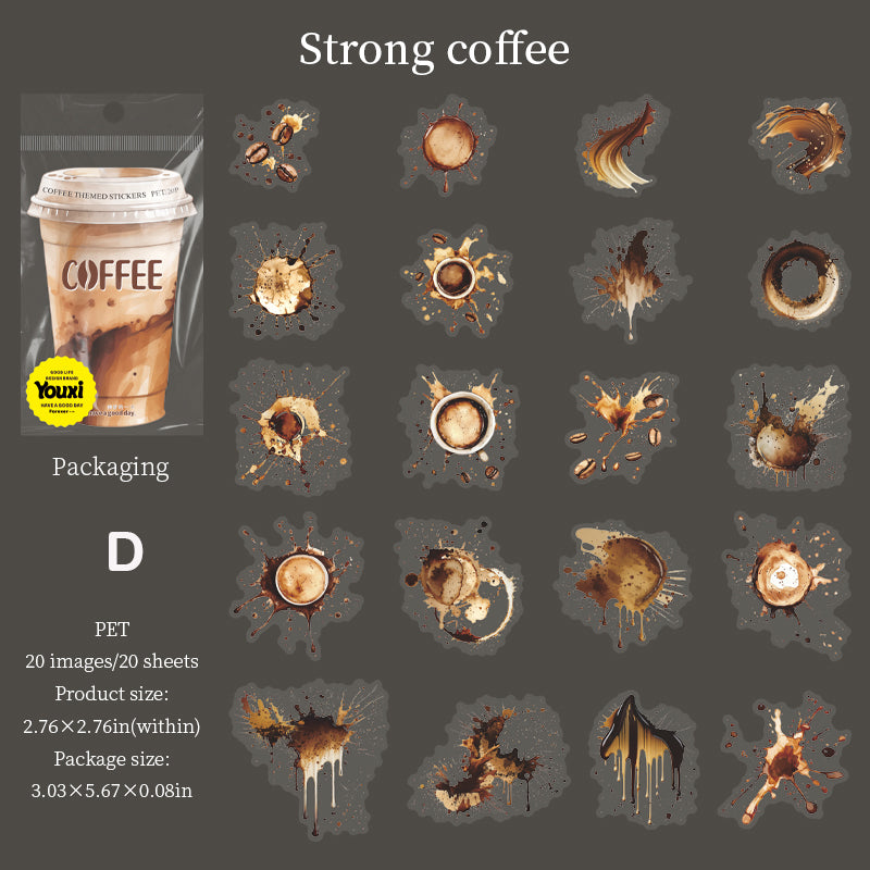 Color of Coffee Sticker 20pcs