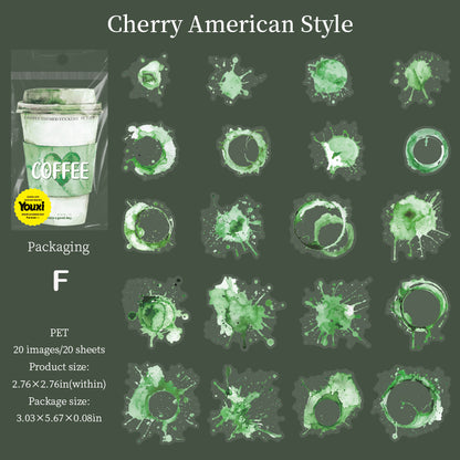 Color of Coffee Sticker 20pcs