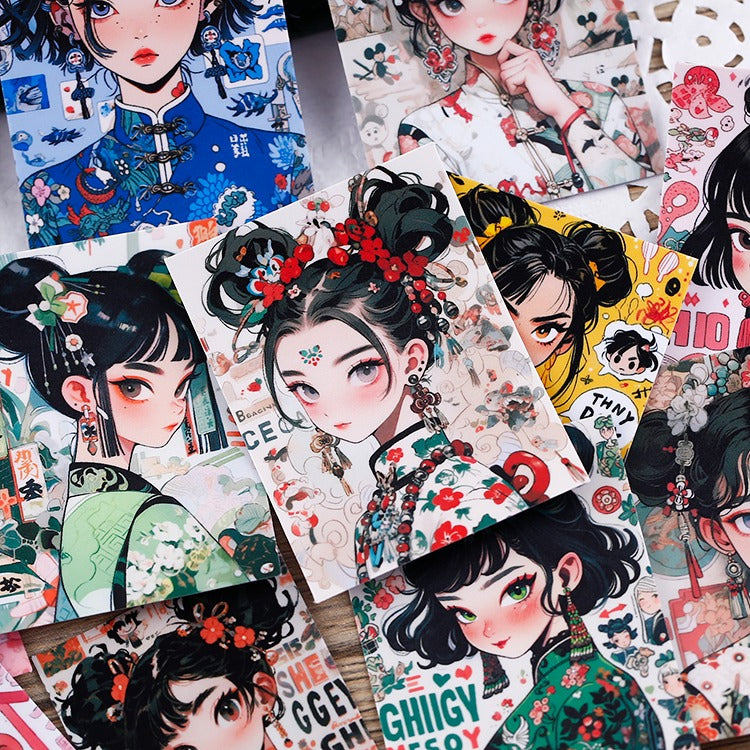 Vintage Cool Girl Stickers 16pcs