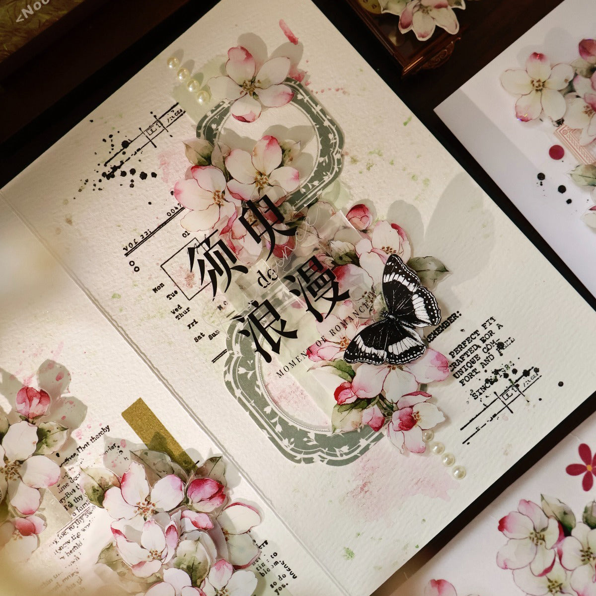 5.5cm*120cm Crabapple Blossoms Flower Tape