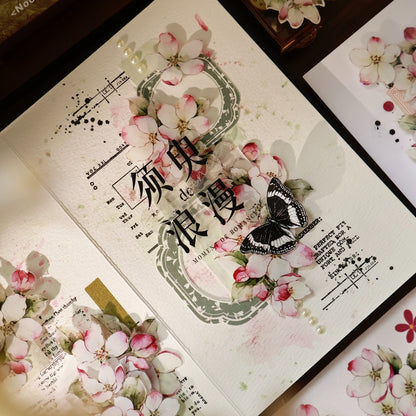 5.5cm*120cm Crabapple Blossoms Flower Tape