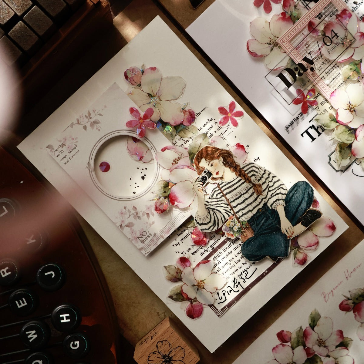 5.5cm*120cm Crabapple Blossoms Flower Tape