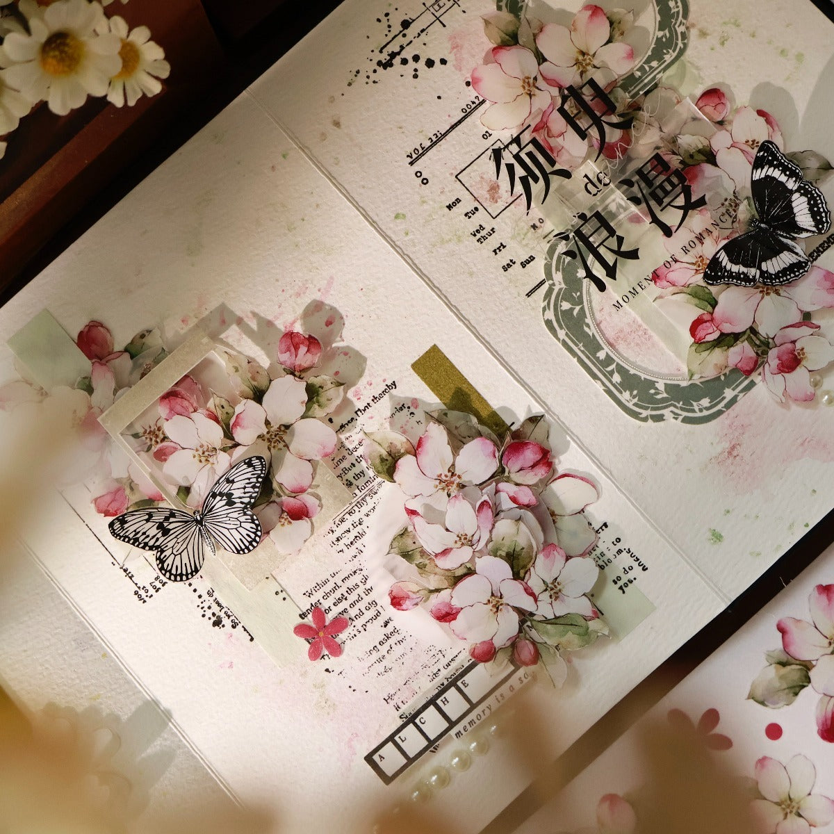 5.5cm*120cm Crabapple Blossoms Flower Tape