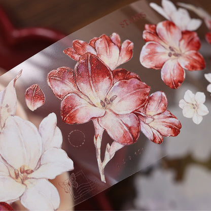 5cm*100cm Crimson Flower Tape