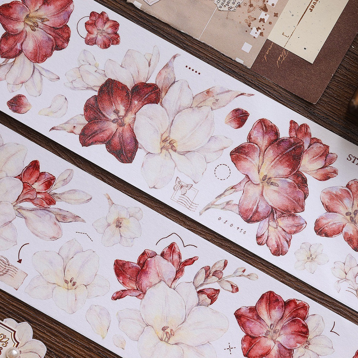 5cm*100cm Crimson Flower Tape